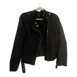 Suede Black Moto Jacket